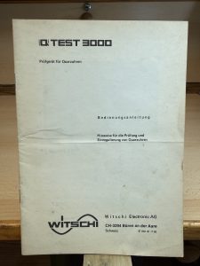 Witschi készülék eredeti útmutatója